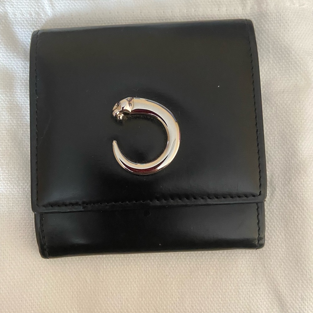 Cartier Black and Silver pouch w/COA